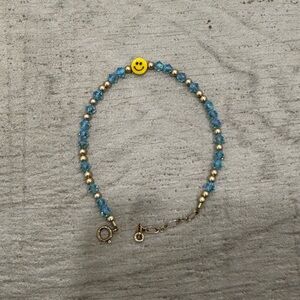 14K Gold Smiley Bracelet - Hazel Boutique